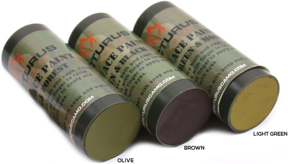 Arcturus Camo Face Paint Sticks for Hunting, Airsoft & Paintball, 6 Colors