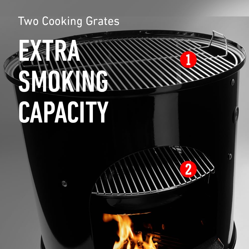 Weber® Smokey Mountain Cooker Smoker, 14" Charcoal Smoker
