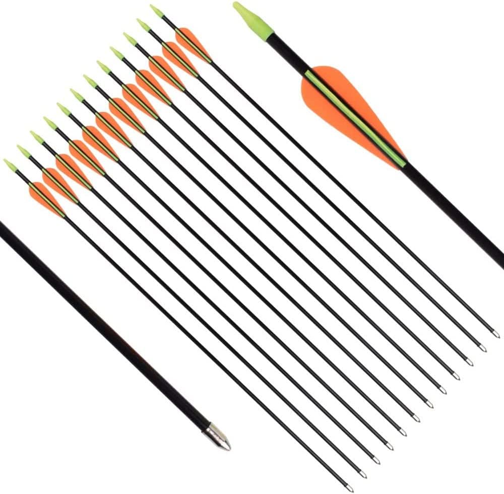 GPP 28-inches Fiberglass Archery Target Arrows - Practice Arrow or Youth Arrow for Recurve Bow