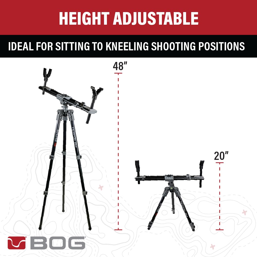 BOG FieldPod Dual-Frame Hunting Tripod, Adjustable Shooting Rest