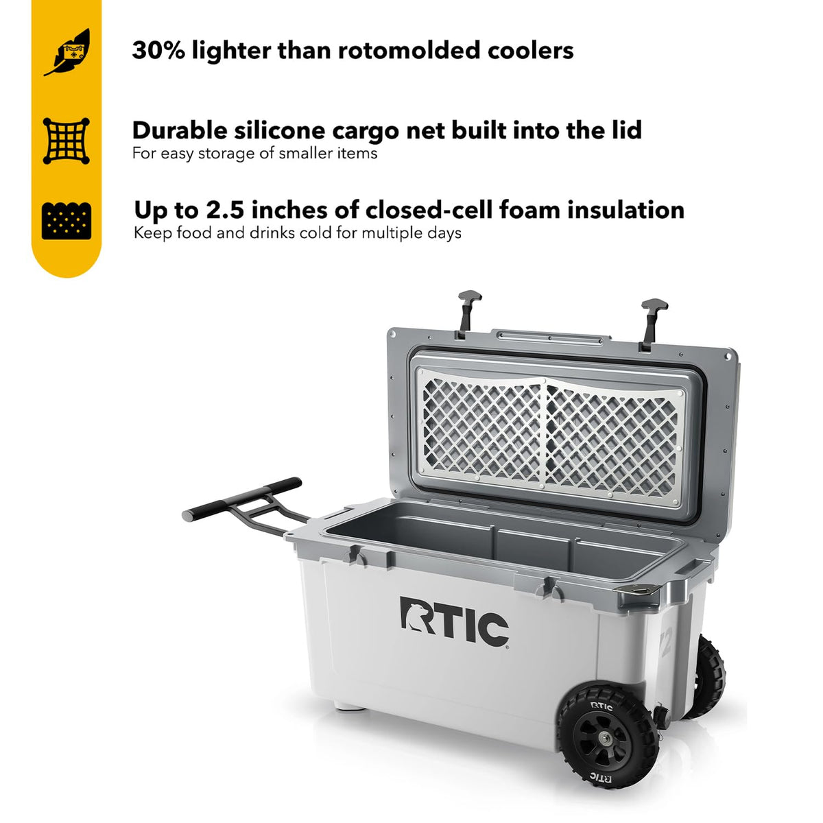 RTIC 72 QT Ultra-Light Wheeled Hard Cooler