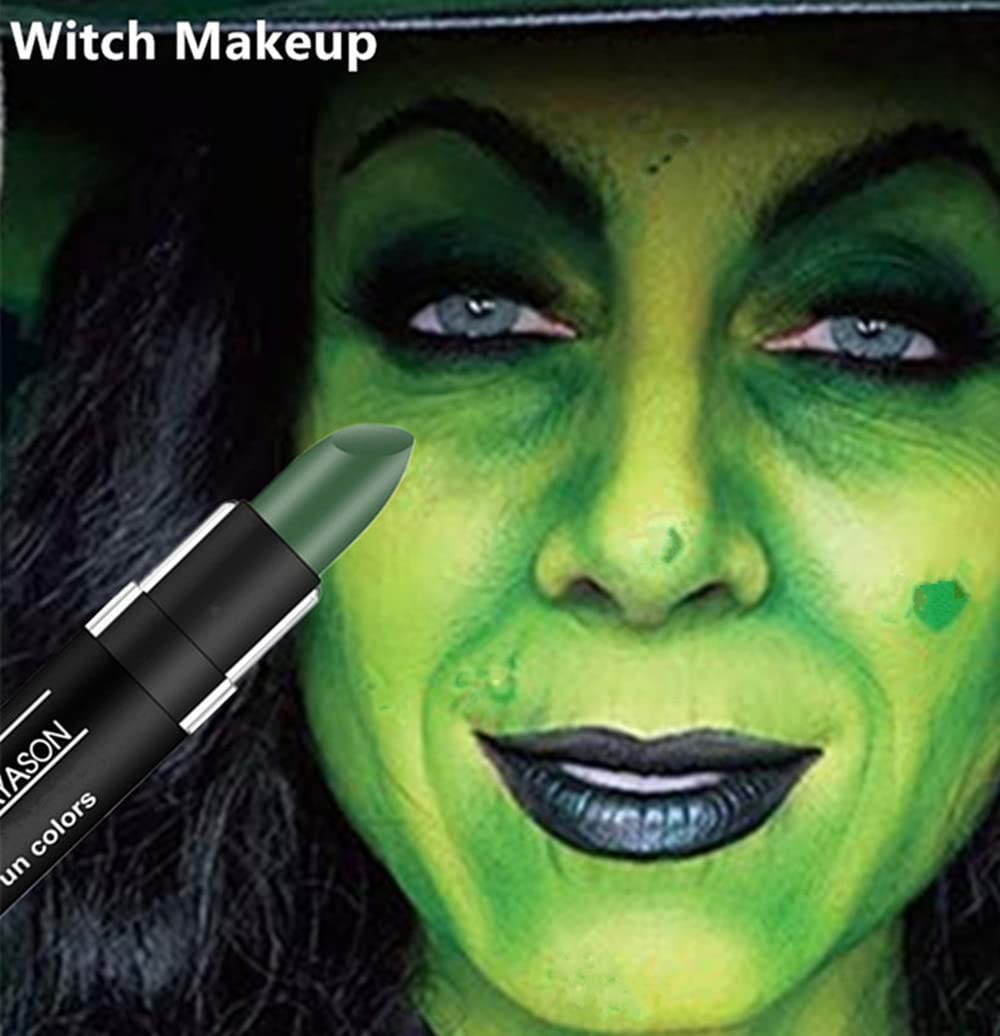 Go Ho 3 Colors Camo Face Paint Sticks,Waterproof Cream-blendable Sticks,Hunting Face Body Paint Professional Foundation SFX Makeup,Safe Face&Lip Smacking for Halloween(Green+Black+Brown)