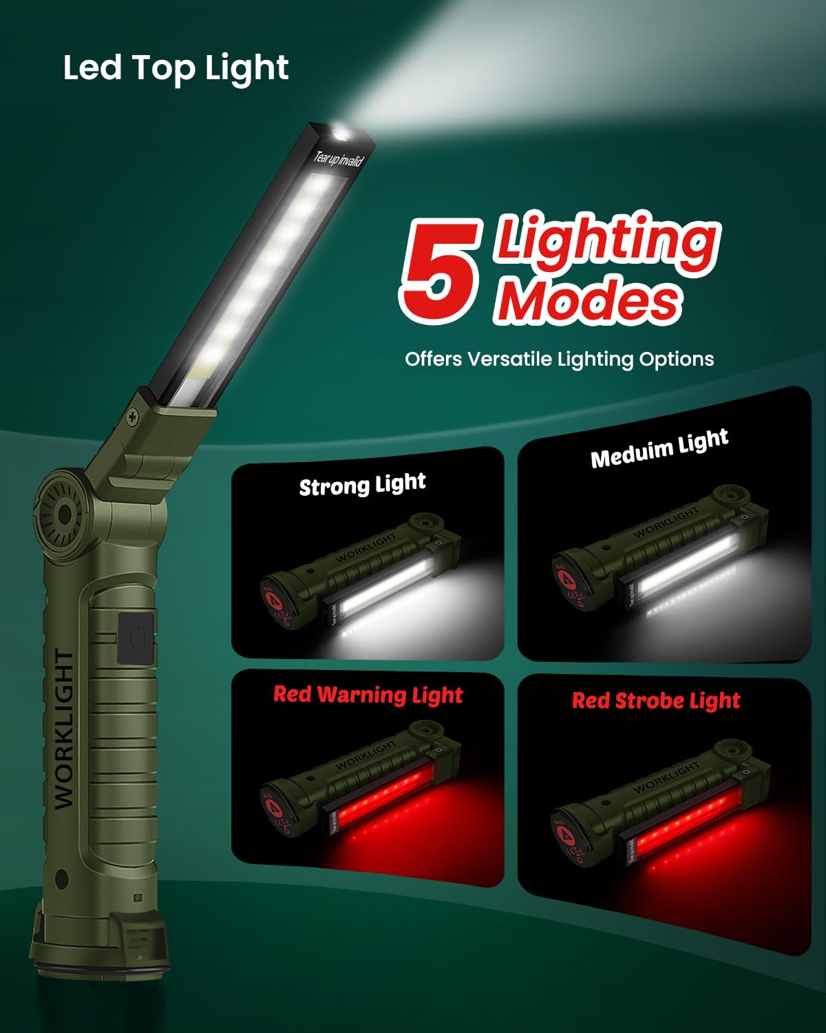 Coquimbo 2 Pack Rechargeable Work Light, Christmas Dad Gifts for Men Him