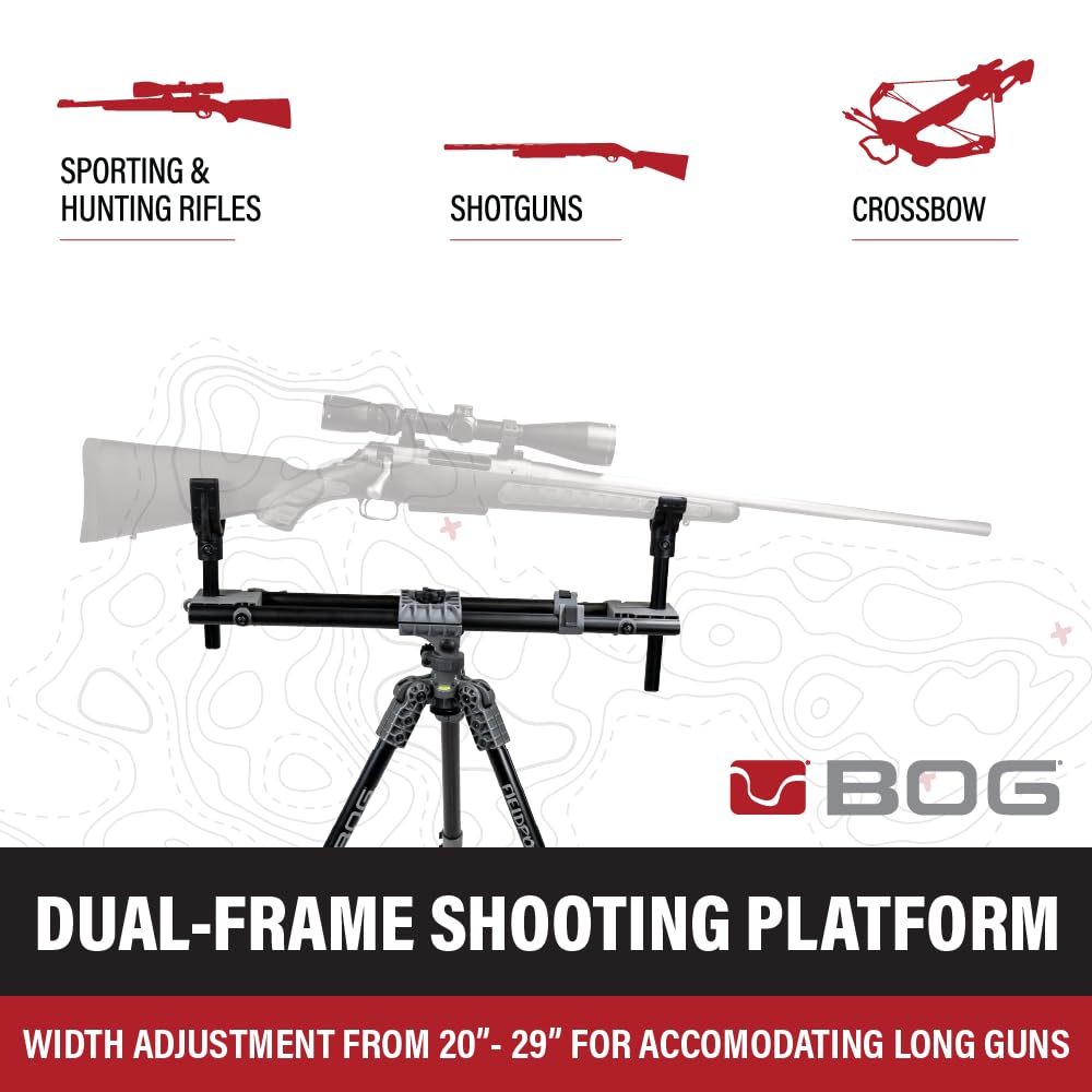 BOG FieldPod Dual-Frame Hunting Tripod, Adjustable Shooting Rest