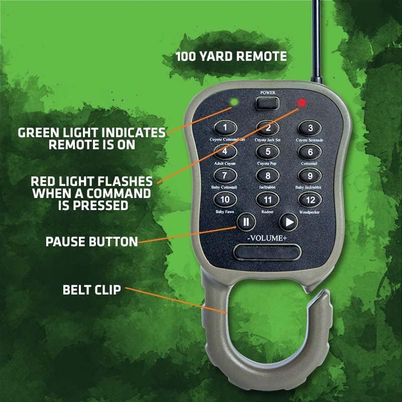 PRIMOS Hunting Electronic Predator Call, Dogg Catcher 2, 100-Yd Remote