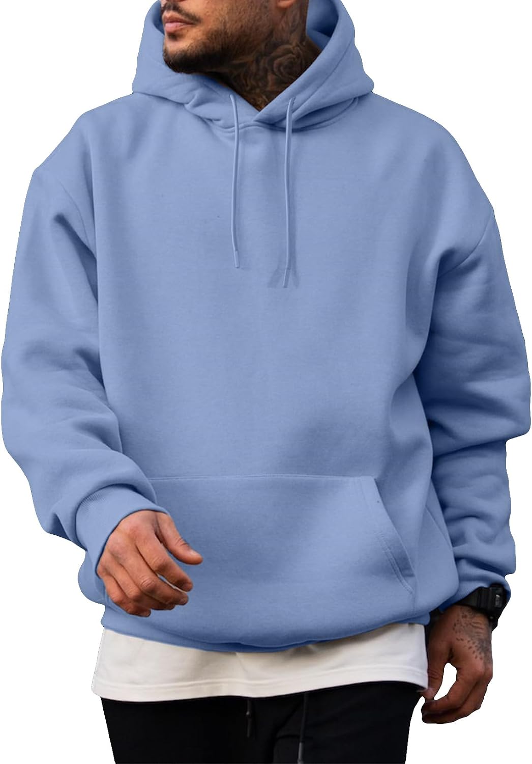 JMIERR Mens Fleece Lined Oversized Hoodie Pullover Sweatshirts