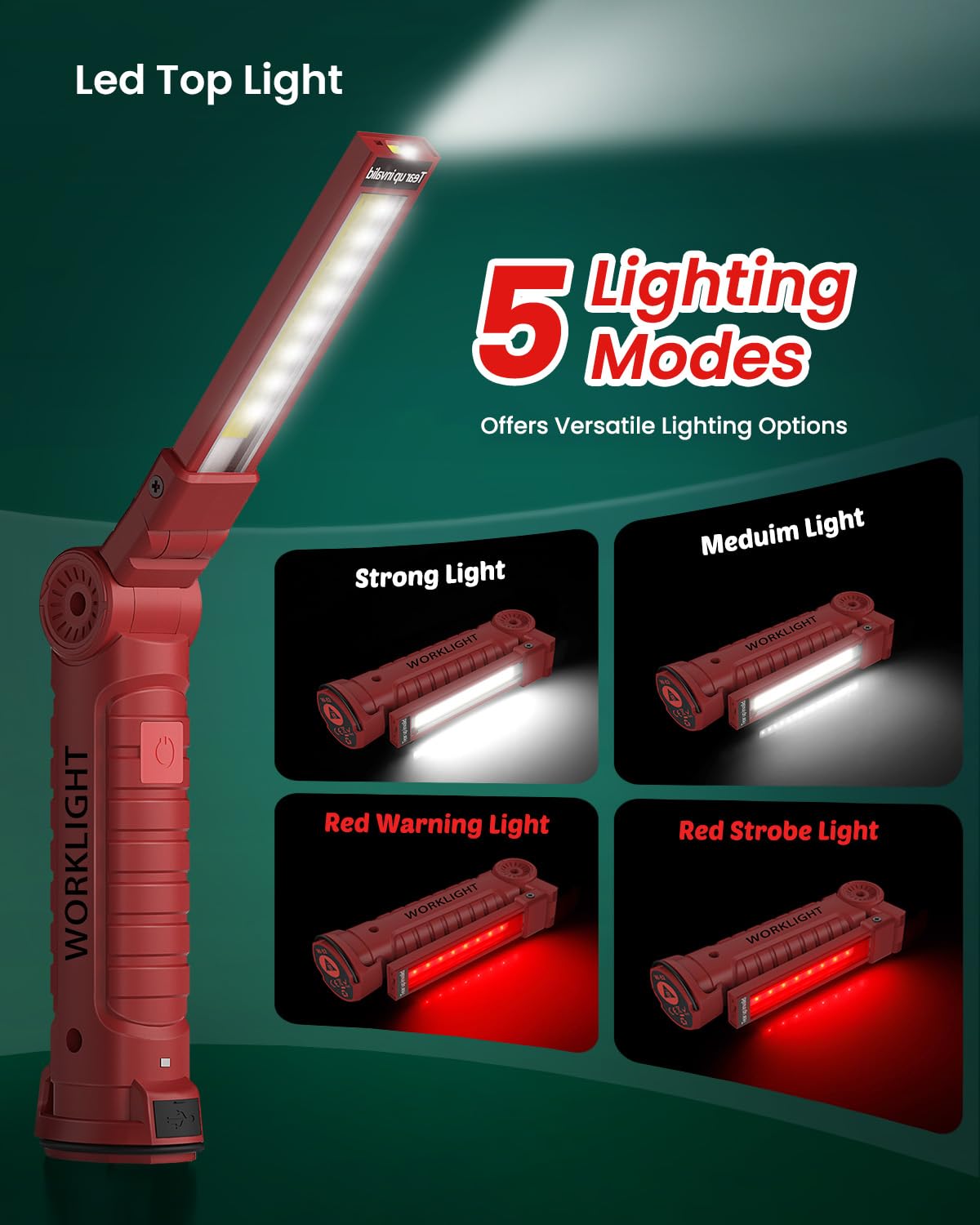 Coquimbo 2 Pack Rechargeable Work Light, Christmas Dad Gifts for Men Him