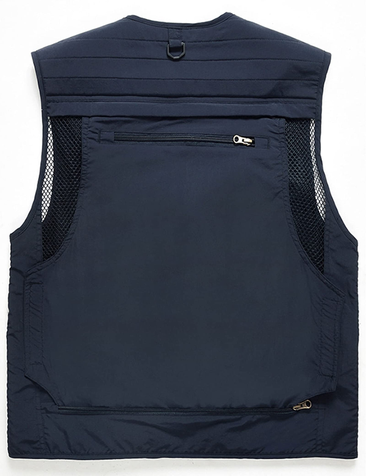 Flygo Men's Casual Lightweight Outdoor Fishing Work Safari Travel Photo Cargo Vest Jacket Multi Pockets