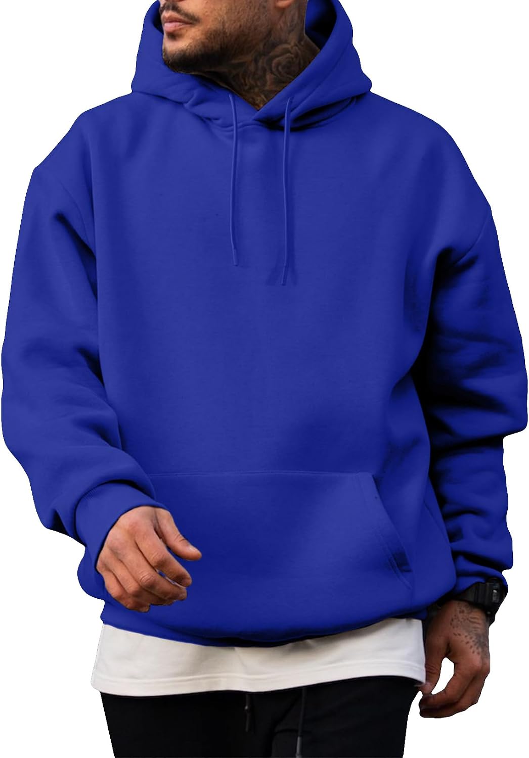 JMIERR Mens Fleece Lined Oversized Hoodie Pullover Sweatshirts
