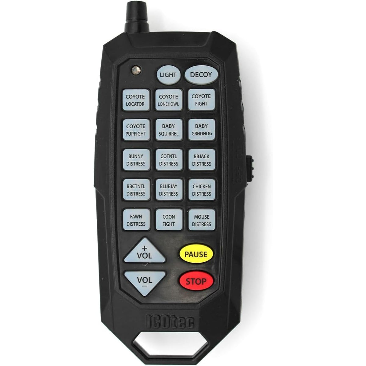 Icotec Furnado Predator Game Caller Decoy Combo - Designed for Coyote, Fox, Bobcat, Raccoon Hunting - 15 Sounds Included, 150 Yard Remote Range.