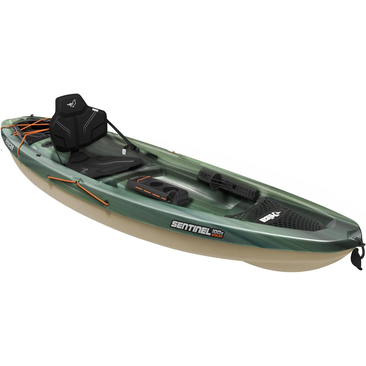 Pelican Sentinel 100X - Angler Sit on top Fishing Kayak - Lightweight - Ergolounge™ Seating System