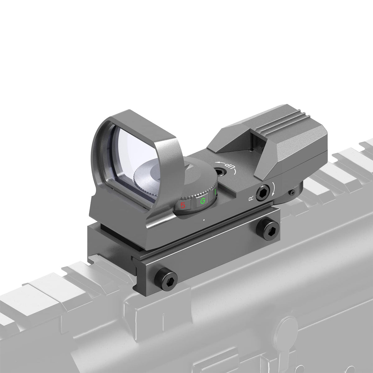 Feyachi Reflex Sight - Adjustable Reticle (4 Styles) Both Red and Green in one Sight!