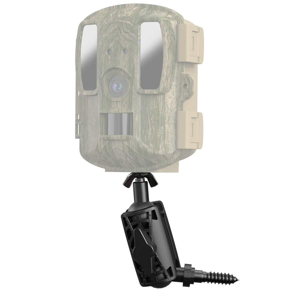 Adjustable Trail Camera Tree Mount: Game & Hunting Camera Outdoor Mounting Bracket Holder with Double 360° Swivel Tilt Ball Joints, 4 Pack