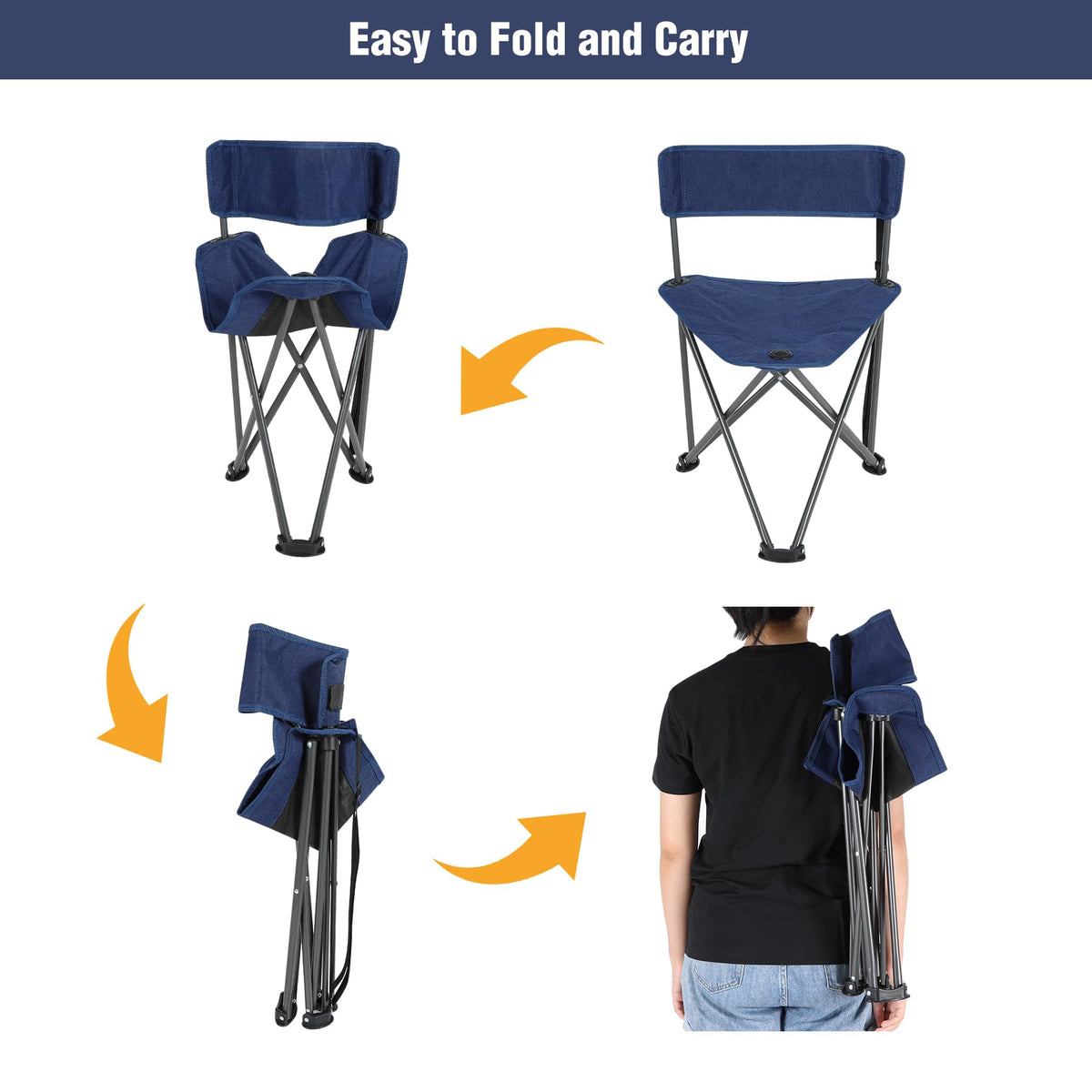 REDCAMP 2 Pack Tripod Hunting Chairs for Blinds