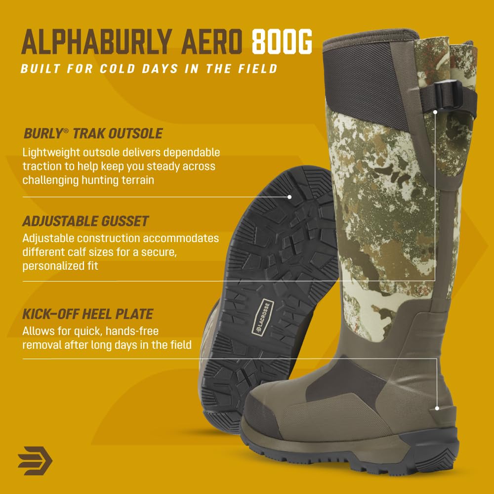 LaCrosse Mens AlphaBurly Aero 17" 800G Hunting Boots
