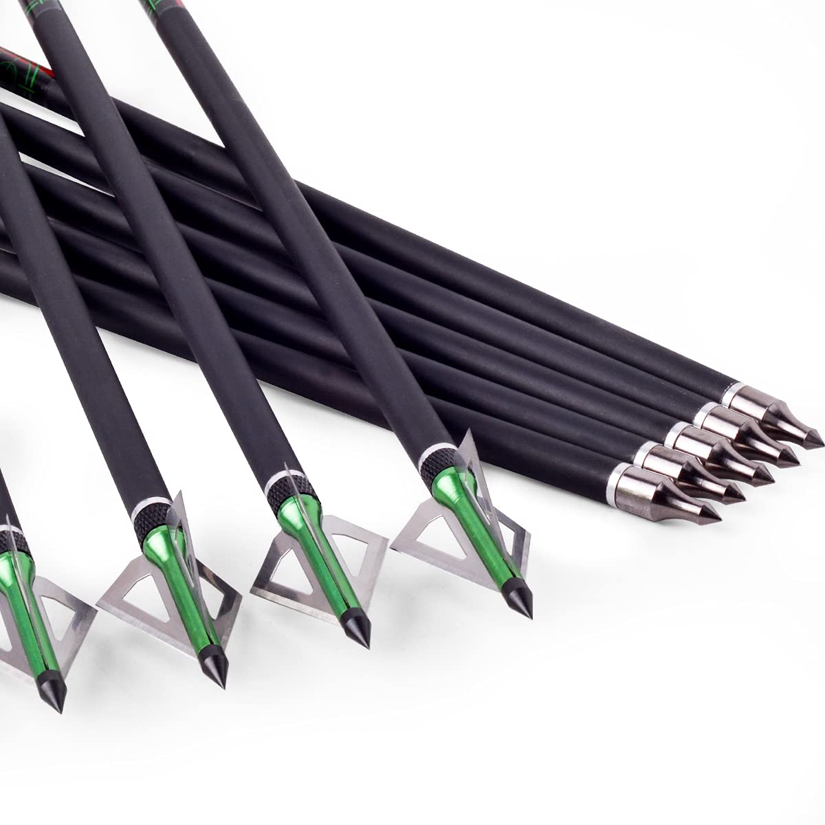 Crossbow Bolts 20 22 Inch Carbon Archery Arrows 12 Pack and 6 Pack Hunting Broadheads kit