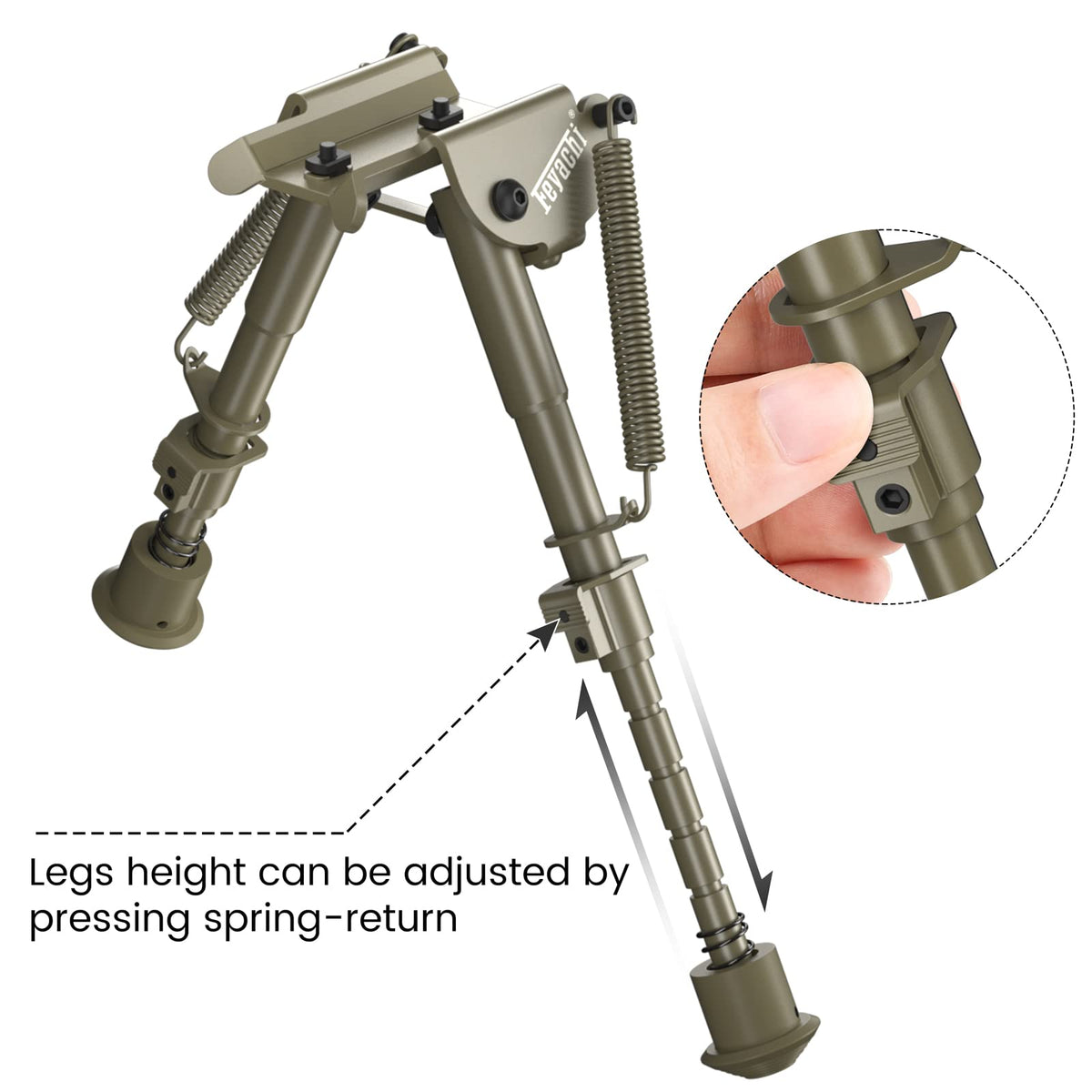 Feyachi B13 Tactical M Lock Bipod 6-9 Inch Lightweight Rifle Bipod Directly Attach to M Lock System for Hunting and Shooting