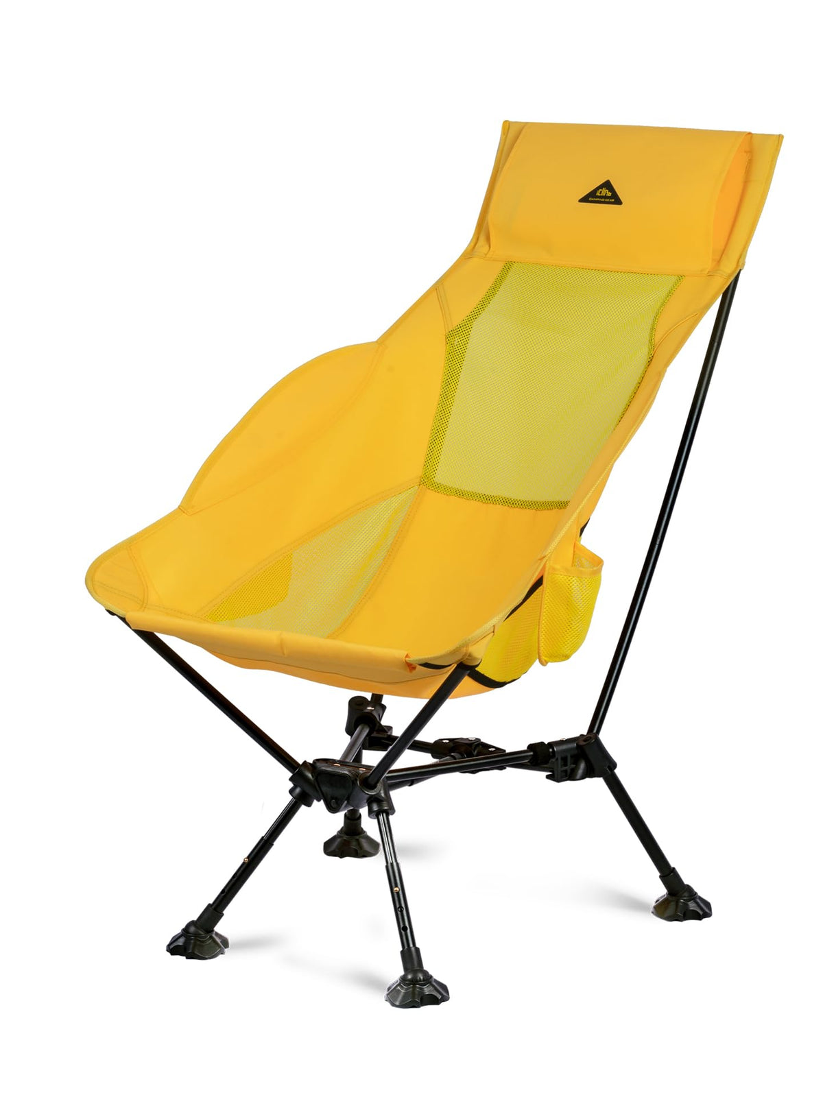 iClimb Ultralight Compact Folding Anti-Sinking Chair, Black