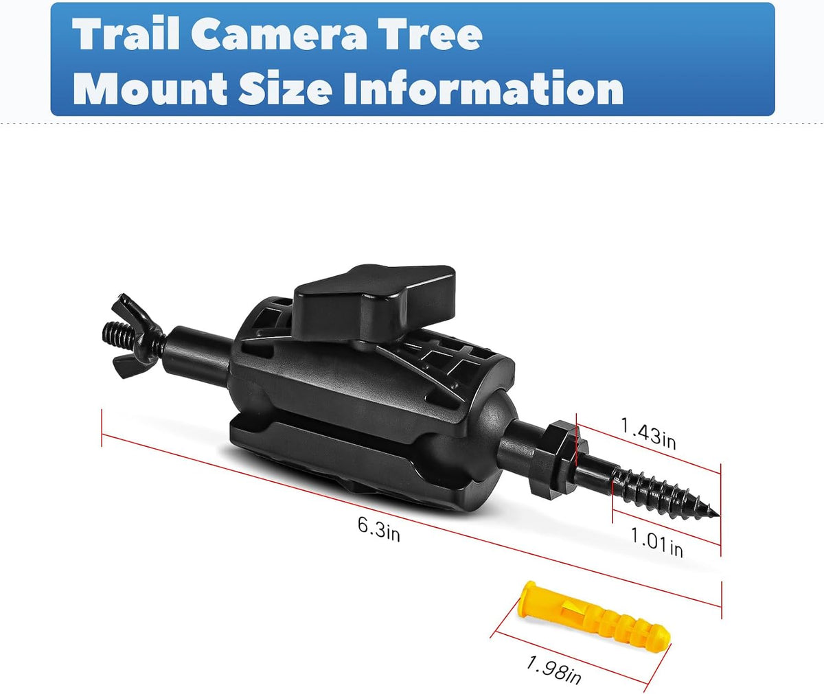 Adjustable Trail Camera Tree Mount: Game & Hunting Camera Outdoor Mounting Bracket Holder with Double 360° Swivel Tilt Ball Joints, 4 Pack