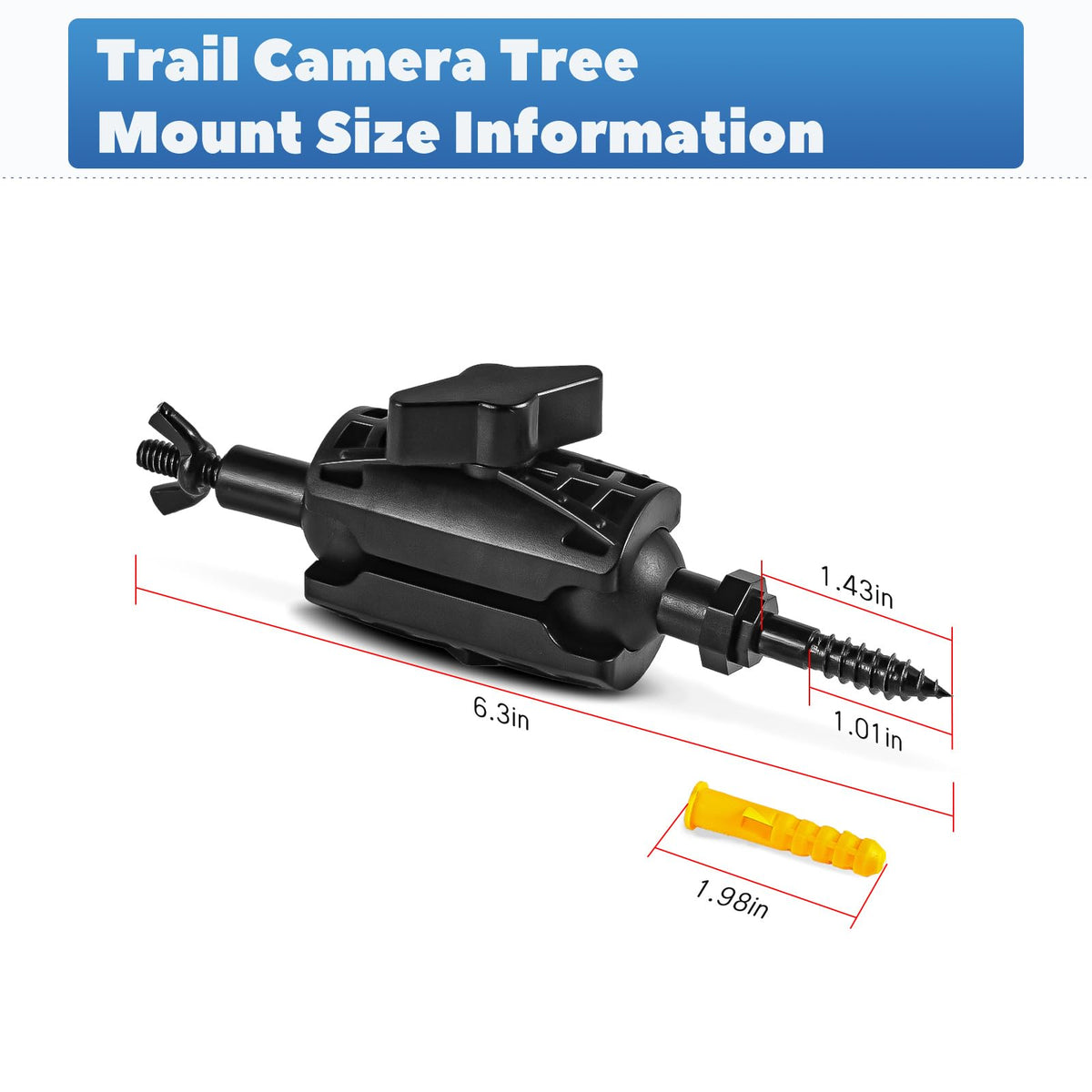 Adjustable Trail Camera Tree Mount: Game & Hunting Camera Outdoor Mounting Bracket Holder with Double 360° Swivel Tilt Ball Joints, 4 Pack