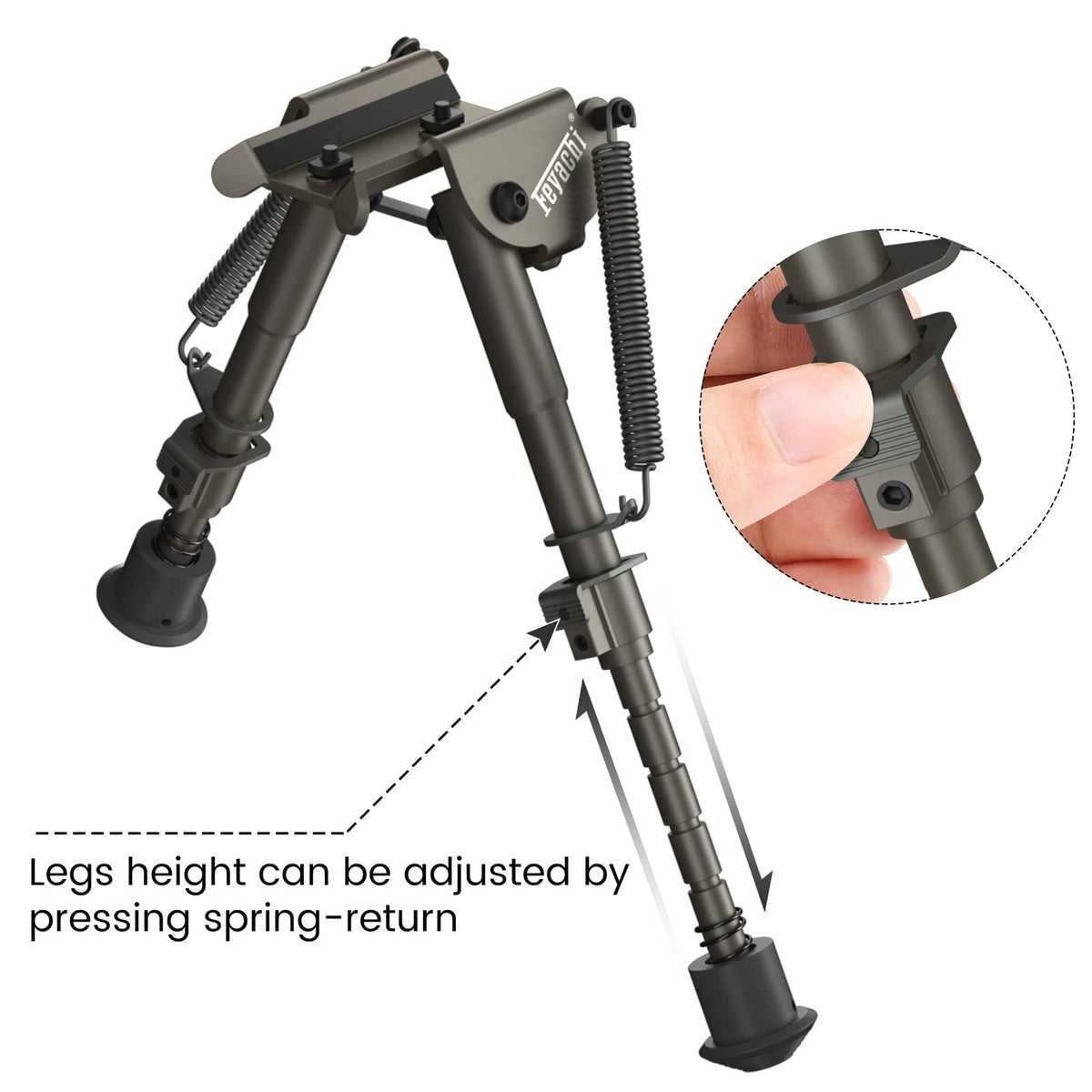 Feyachi B13 Tactical M Lock Bipod 6-9 Inch Lightweight Rifle Bipod Directly Attach to M Lock System for Hunting and Shooting