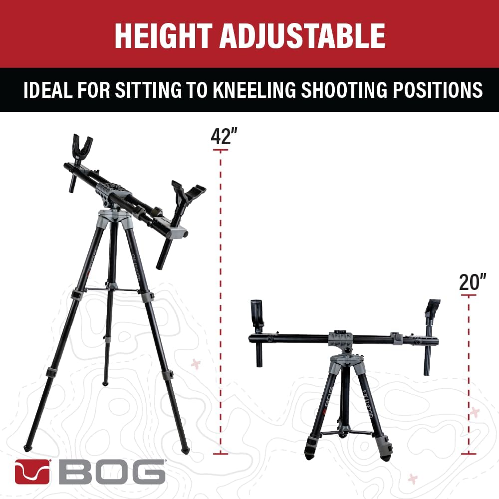 BOG FieldPod Dual-Frame Hunting Tripod, Adjustable Shooting Rest