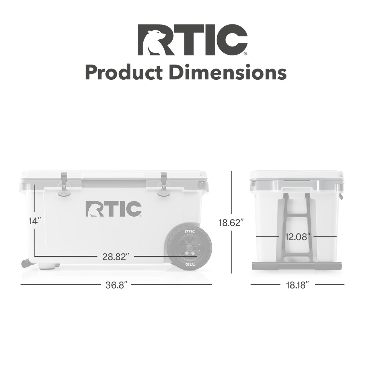 RTIC 72 QT Ultra-Light Wheeled Hard Cooler