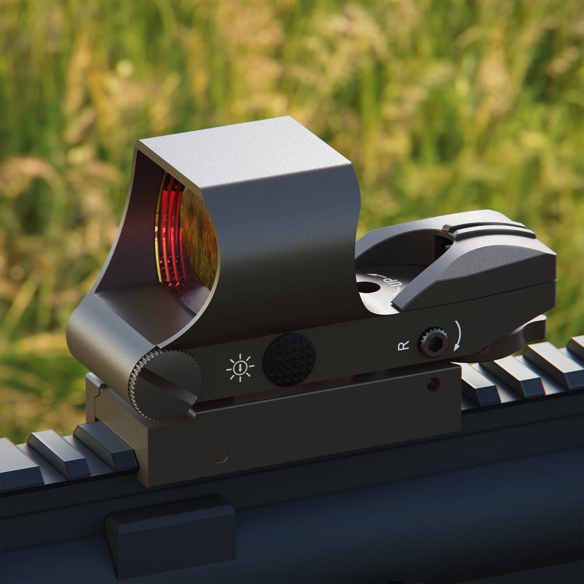 Feyachi Reflex Sight, Multiple Reticle System Red Dot Sight with Picatinny Rail Mount, Absolute Co-Witness