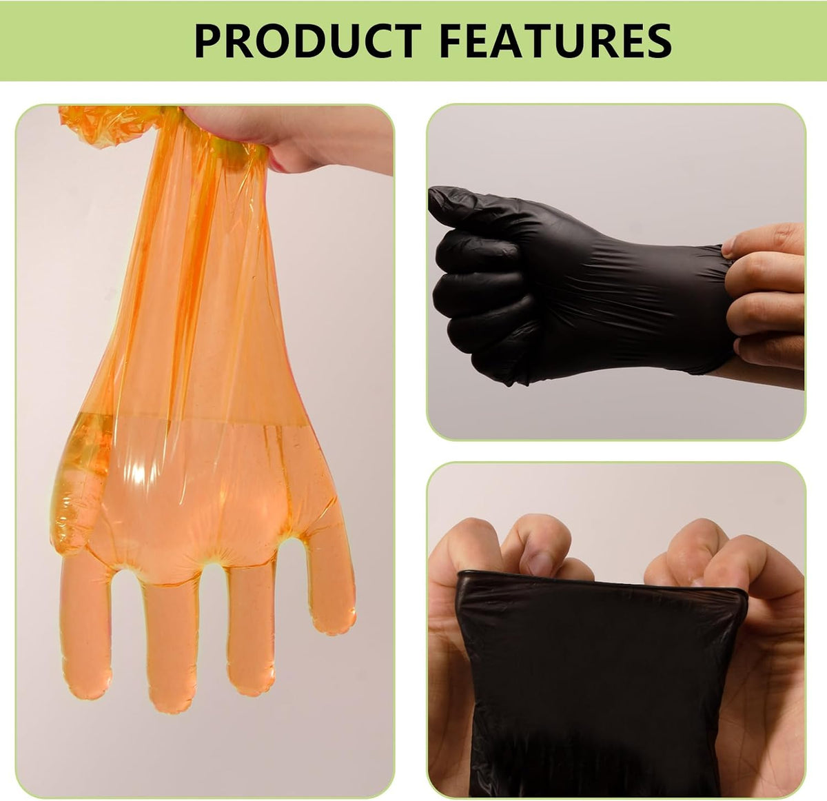 YUNVI Field Dressing Gloves for Deer Hunting and Veterinary Use - Includes Disposable and Nitrile Gloves