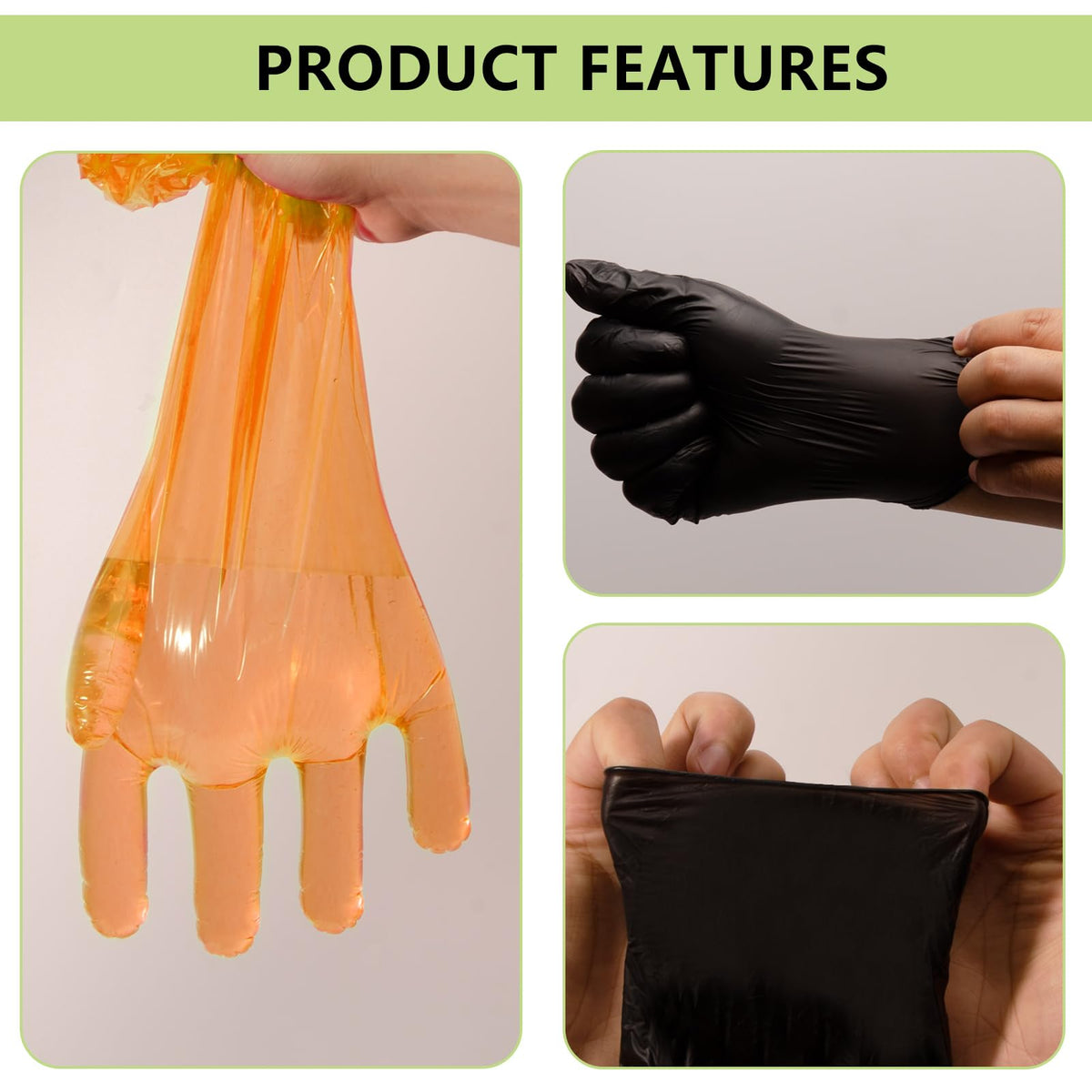 YUNVI Field Dressing Gloves for Deer Hunting and Veterinary Use - Includes Disposable and Nitrile Gloves