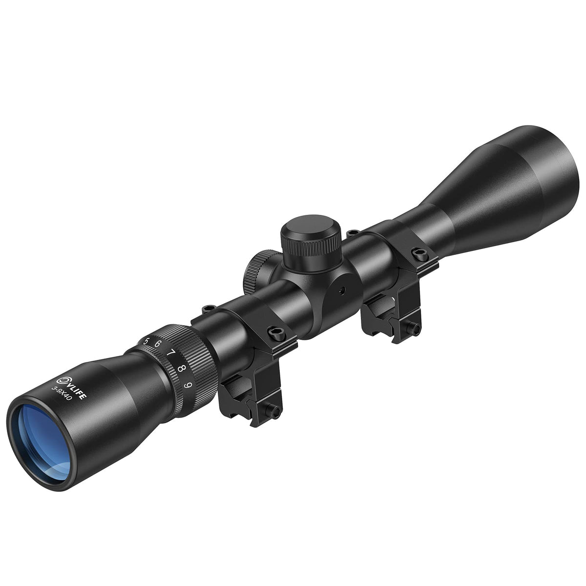 CVLIFE 3-9x40 Optics R4 Reticle Crosshair Scope with Scope Mounts