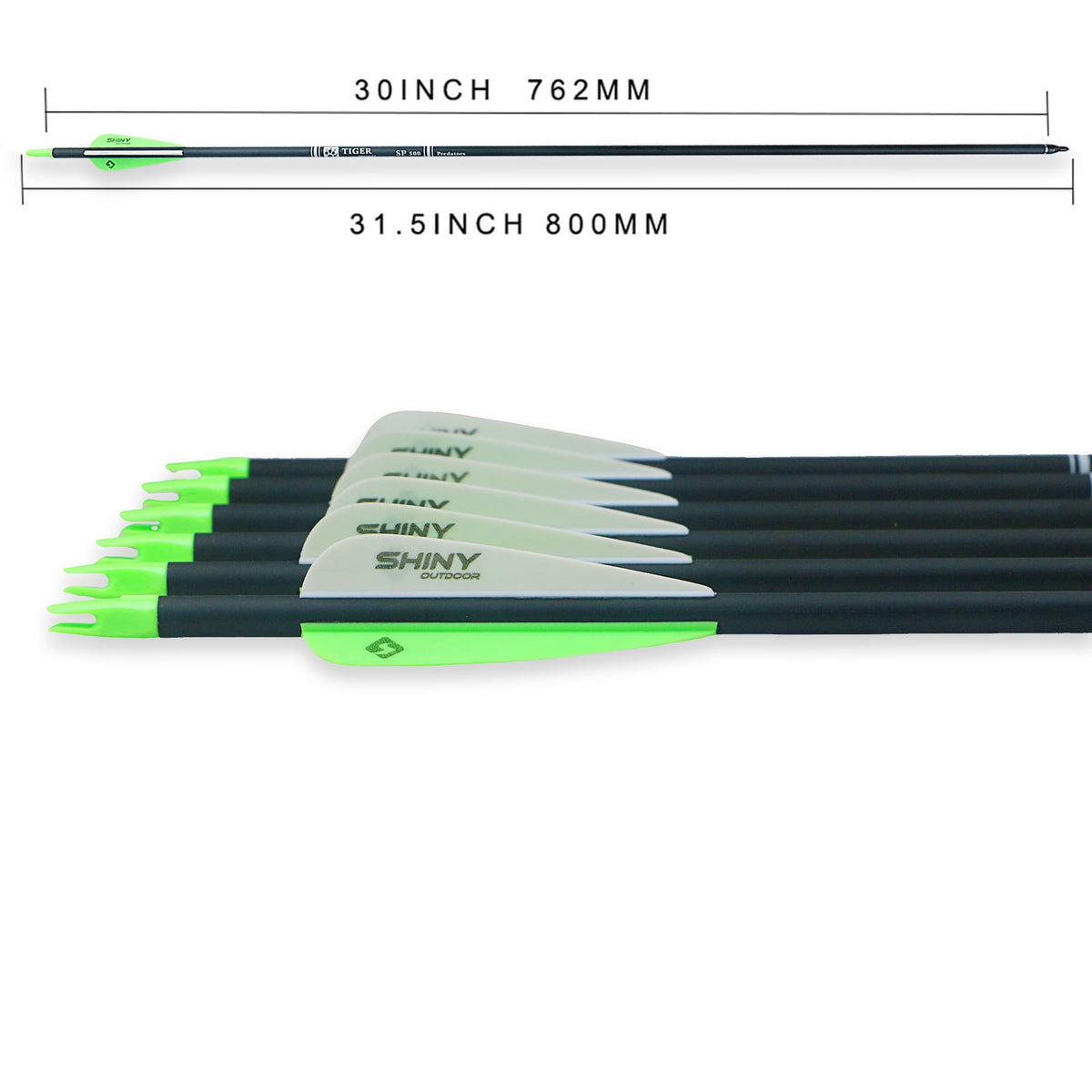 30" Carbon Arrows for Compound Recurve Bow Hunting Target