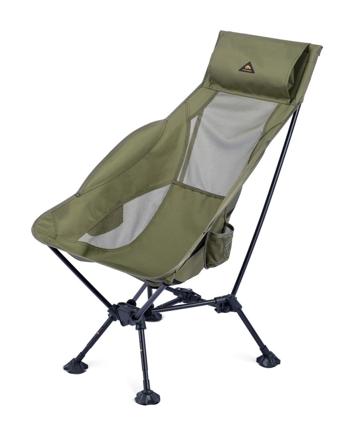 iClimb Ultralight Compact Folding Anti-Sinking Chair, Black