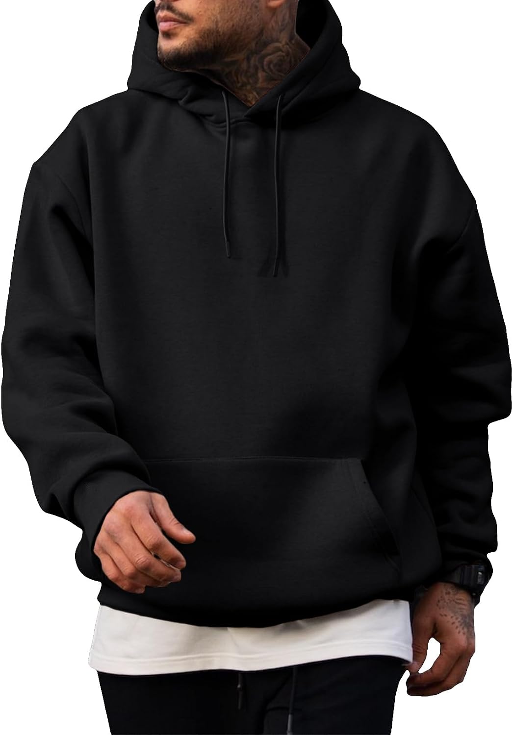 JMIERR Mens Fleece Lined Oversized Hoodie Pullover Sweatshirts