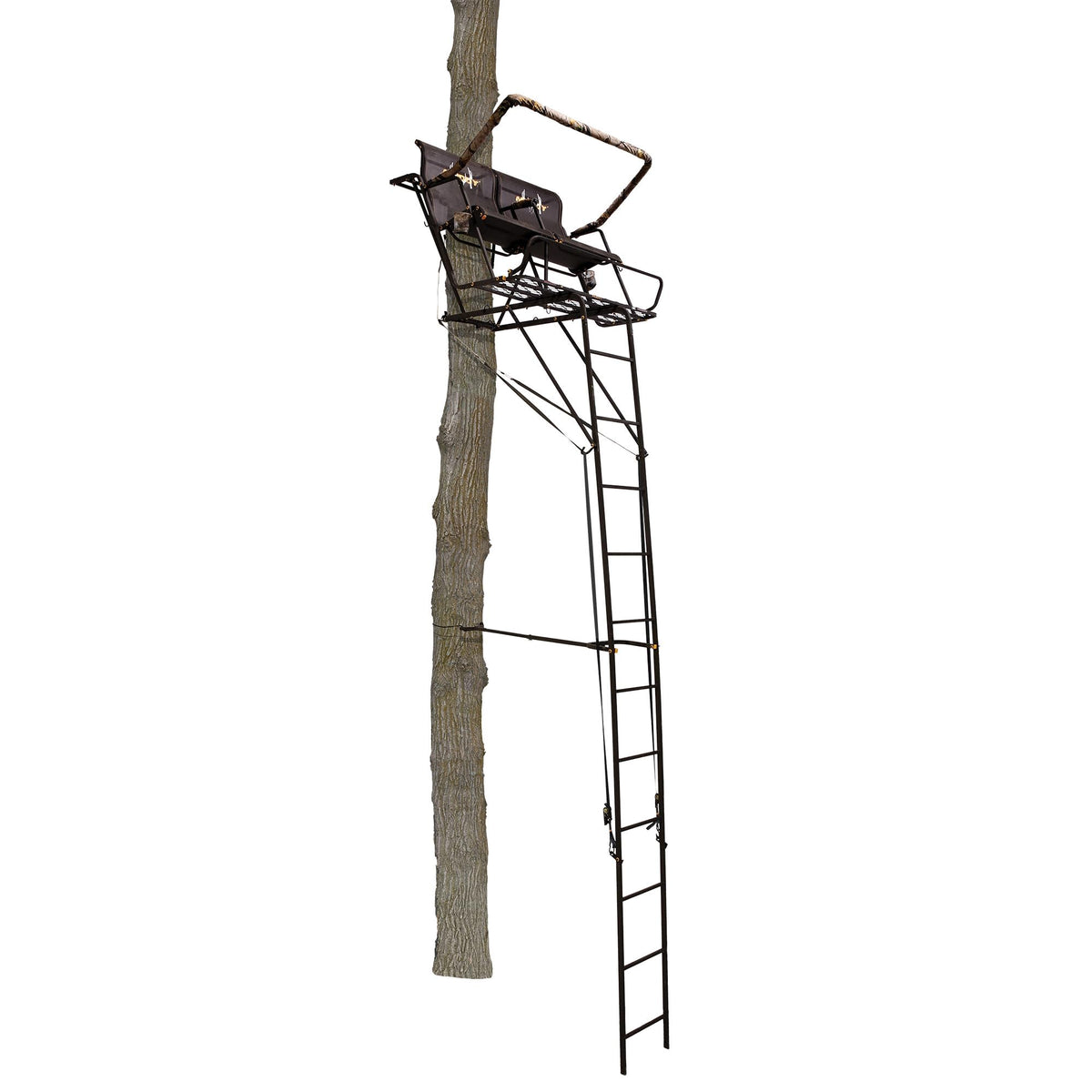 Muddy Outdoor Hunting Climbing Ladder, Tree Stand with Flex-Tek Seat and Steel Frame