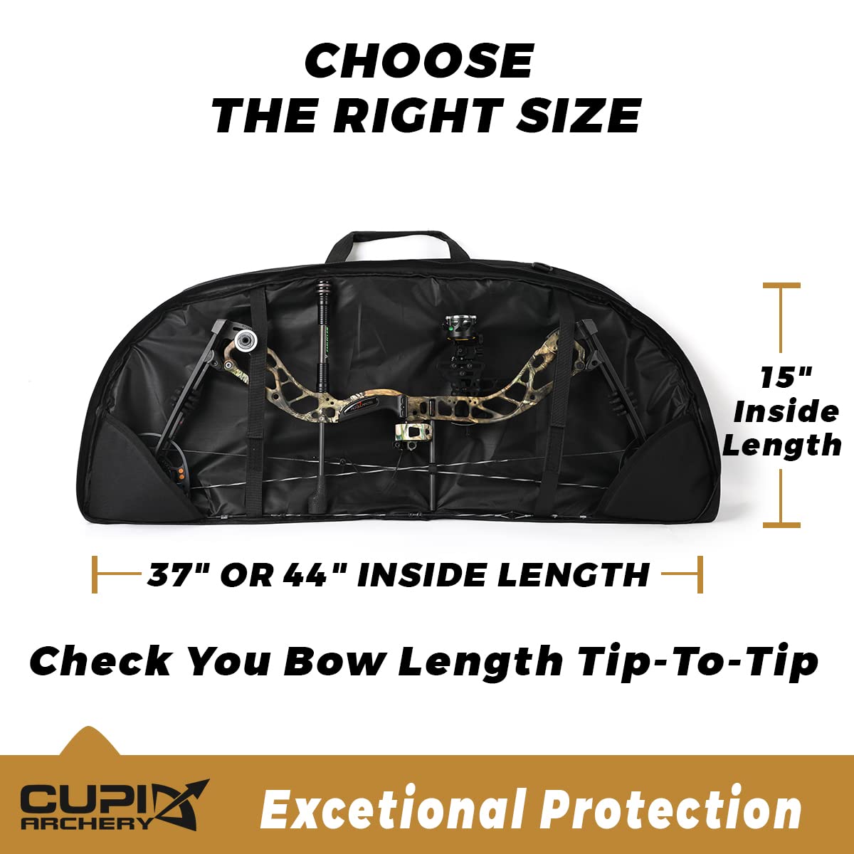 Compound Bow Case Soft Light-Weight Bow Bag with Arrow Pocket and Backpack Straps