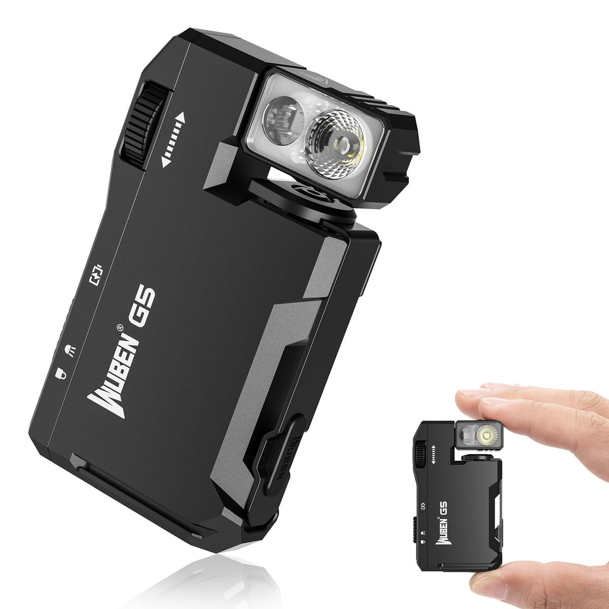 WUBEN G5 Rechargeable EDC Flashlight, Mini Flat Bright Small Flashlight