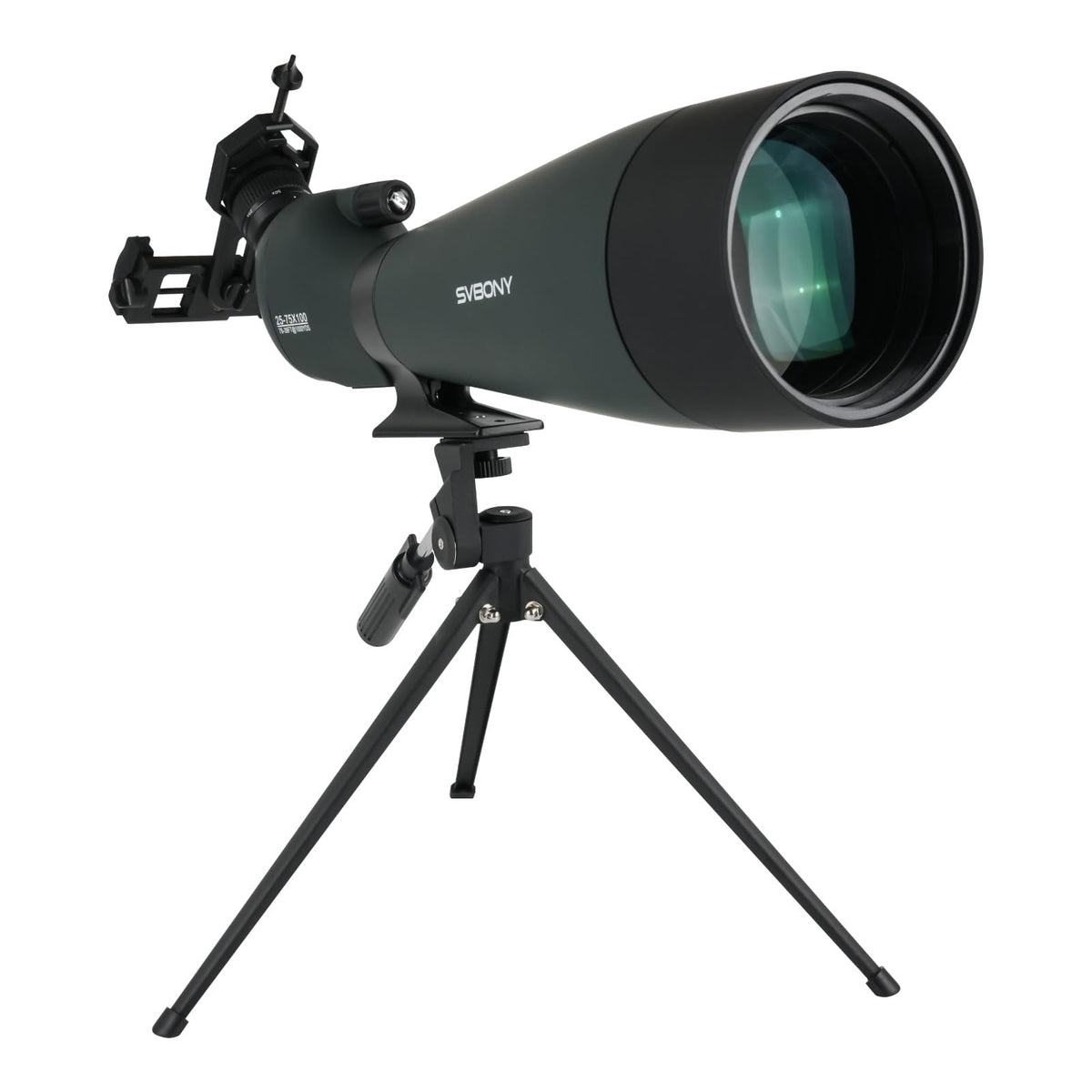 SVBONY SV28 Spotting Scope, Angled 25-75x70 with Tripod for Target Shooting