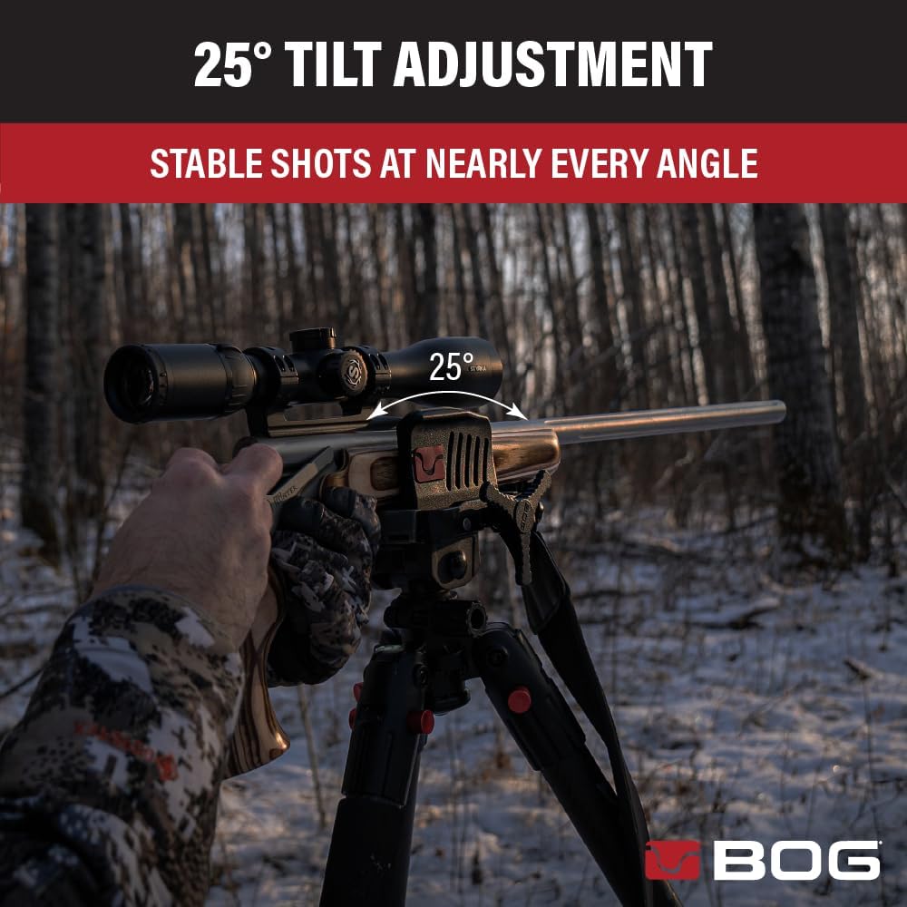 BOG DeathGrip Hunting Tripod, 7"-59", Lightweight, Gun Clamp, Shooting Rest