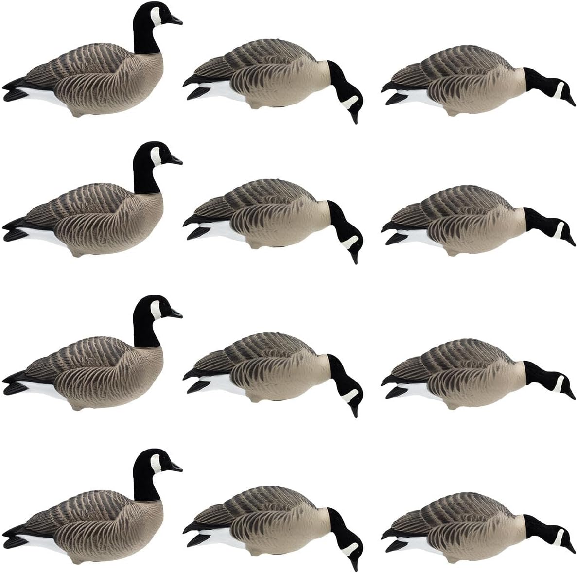 Final Approach HD Full Body Lesser Canada Goose Decoys, 12 Pack