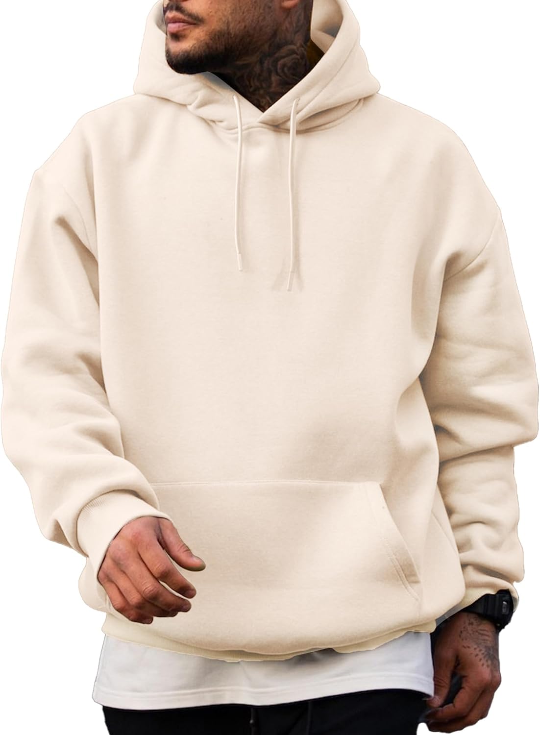 JMIERR Mens Fleece Lined Oversized Hoodie Pullover Sweatshirts
