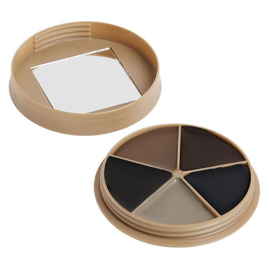 HME Camo Face Paint Kit with Mirror - Long-Lasting Non-Glare Easy-to-Use Concealment Makeup for Hunting in Compact Case, 5 Colors