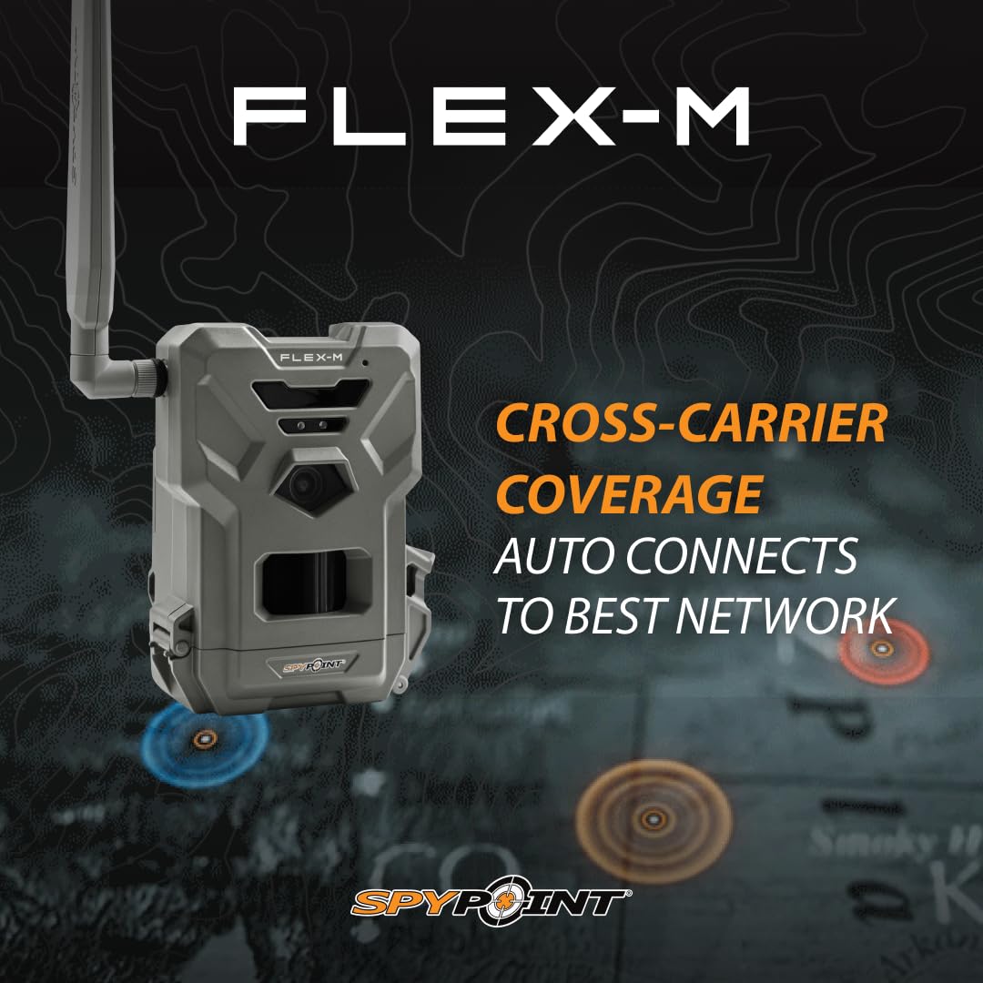 SPYPOINT Flex-M Twin, Cellular Trail Camera, Night Vision, Free Photo Plan