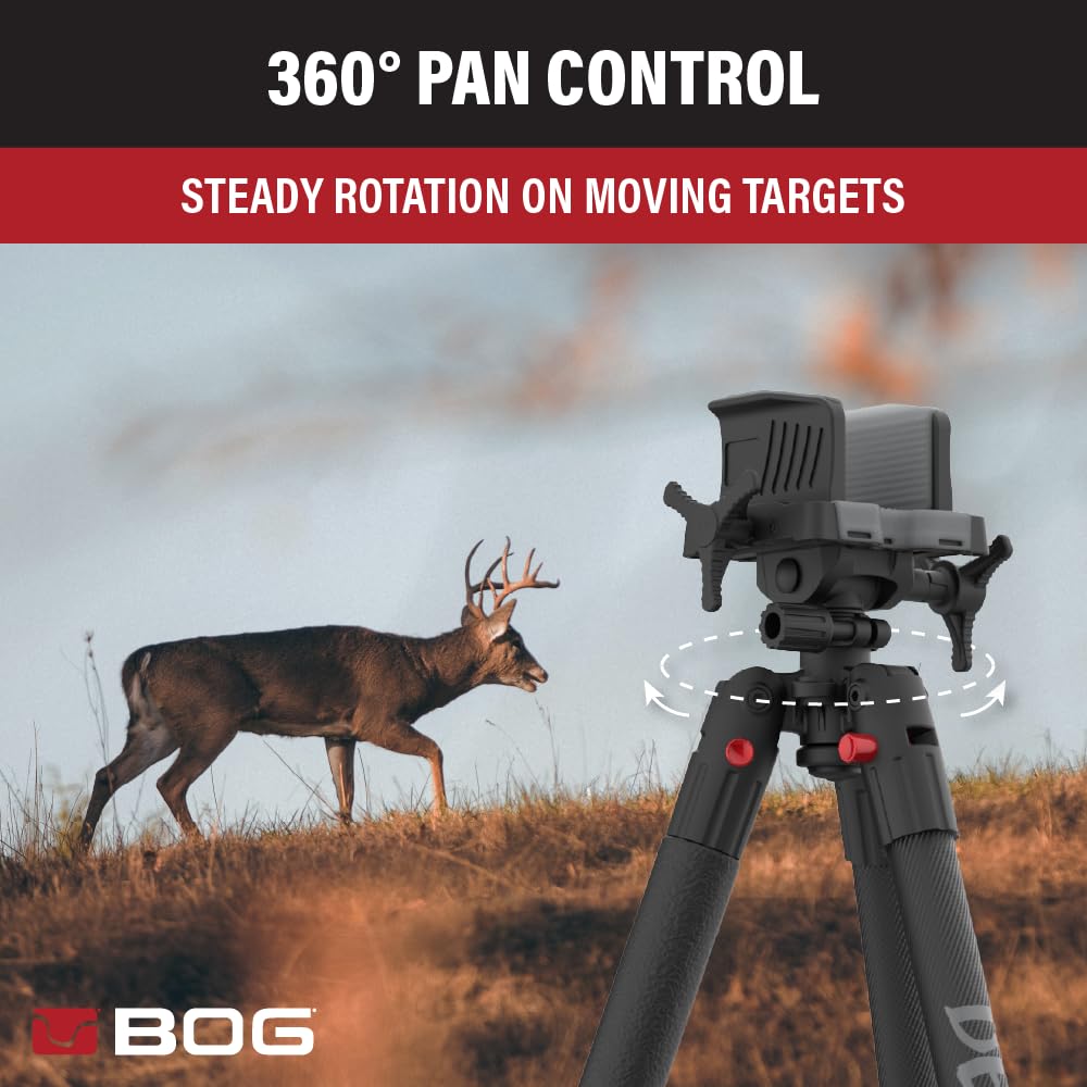 BOG DeathGrip Hunting Tripod, 7"-59", Lightweight, Gun Clamp, Shooting Rest