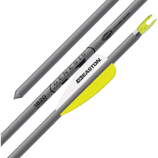 Easton Genesis XX75 Aluminum Arrows with Diamond Vanes, 6 Pack