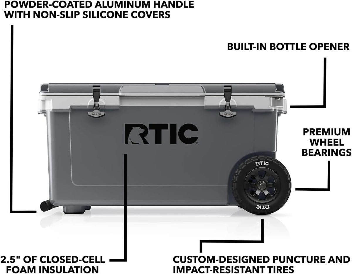 RTIC 72 QT Ultra-Light Wheeled Hard Cooler