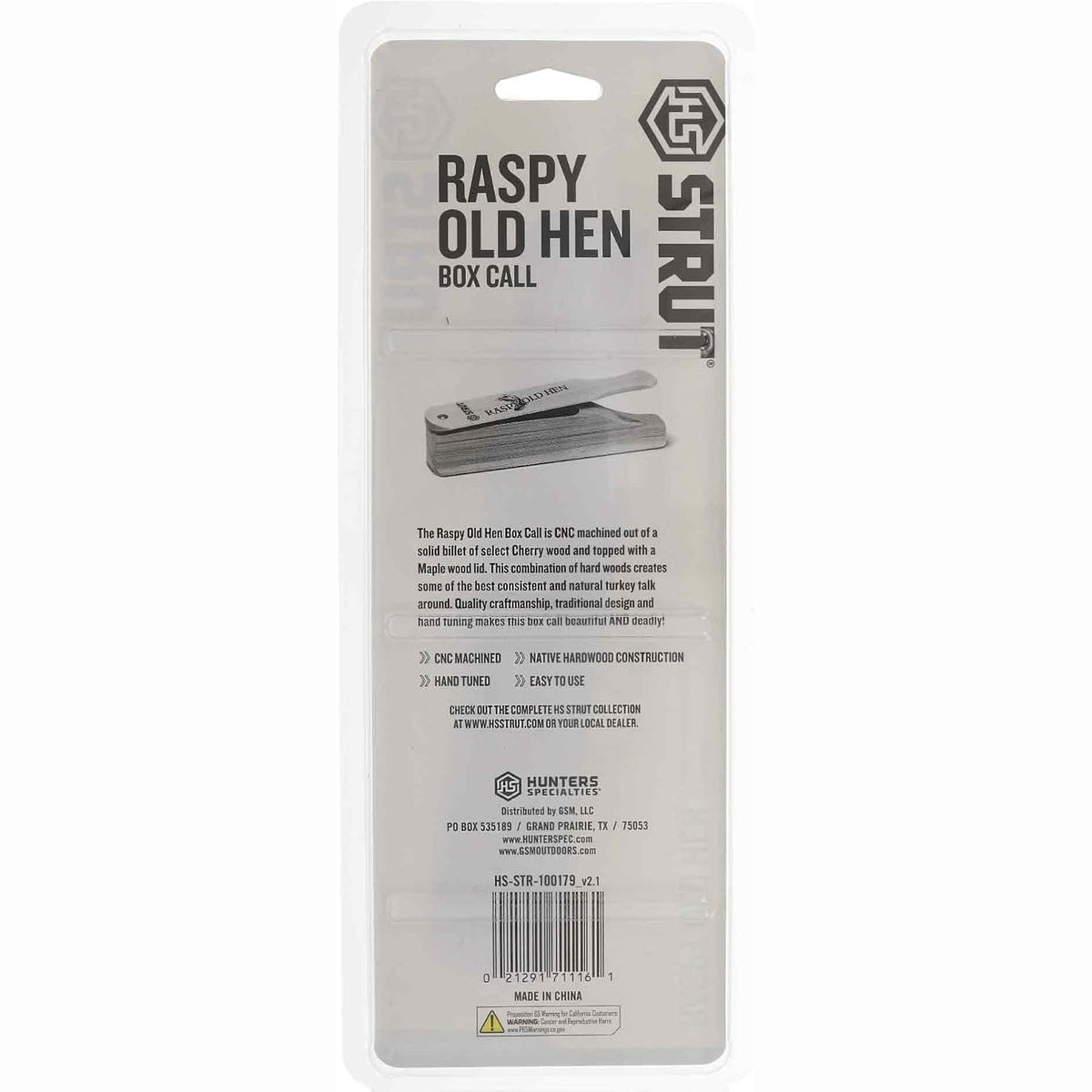 Hunters Specialties Raspy Old Hen Box Call - Native Hardwood Construction Wide Range of Realistic Turkey Sounds