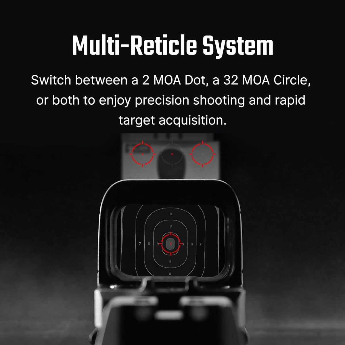 OSIGHT SE Enclosed Red/Green Dot, 2 & 32 MOA Multi-Reticle or 6 MOA Dot
