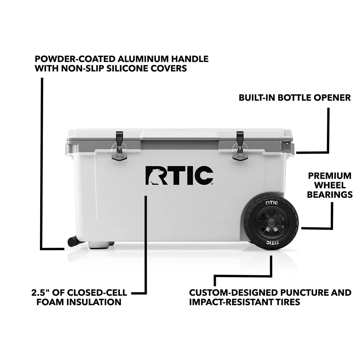 RTIC 72 QT Ultra-Light Wheeled Hard Cooler