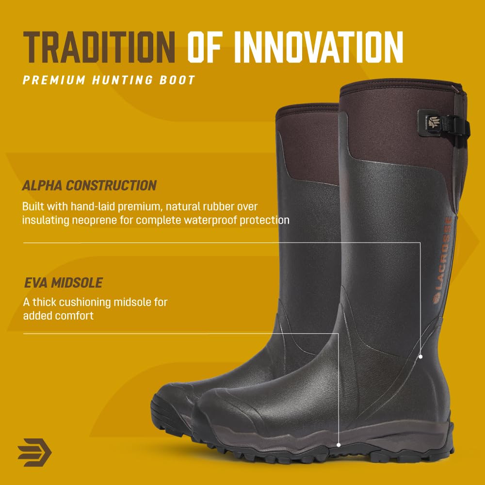 LaCrosse Burly ZXT Rubber Hunting Boots for Men, Scent Free, Waterproof